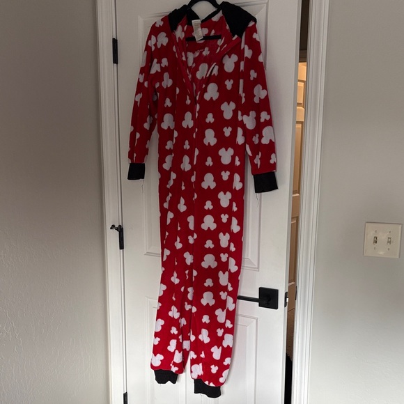 Disney Red and White Apparel Adult Onsie - Picture 2 of 5